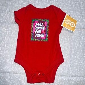 Target Red Baby Bodysuit with Vibrant Graphic